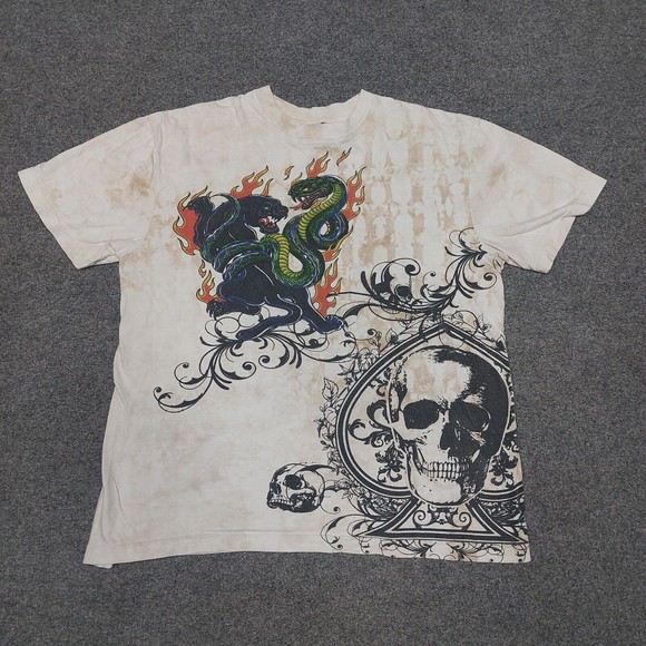 Vintage Bugle Boy Traditional Tattoo Style Grahphic T-Shirt Tie-Dye Size Medium - Picture 1 of 7
